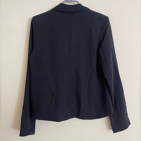 Forever 21 Draped Collar Waterfall Collar Open Black Blazer Women Size M US - Picture 2 of 4